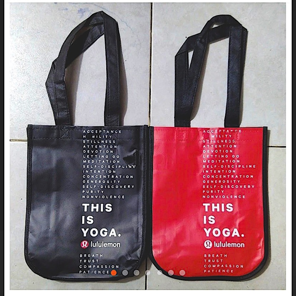 Set of two Lululemon This is Yoga Reusable bags